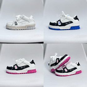 LOUIS VUITTON LV Trainer leather round toe lace-up low-top children's sneakers-4084